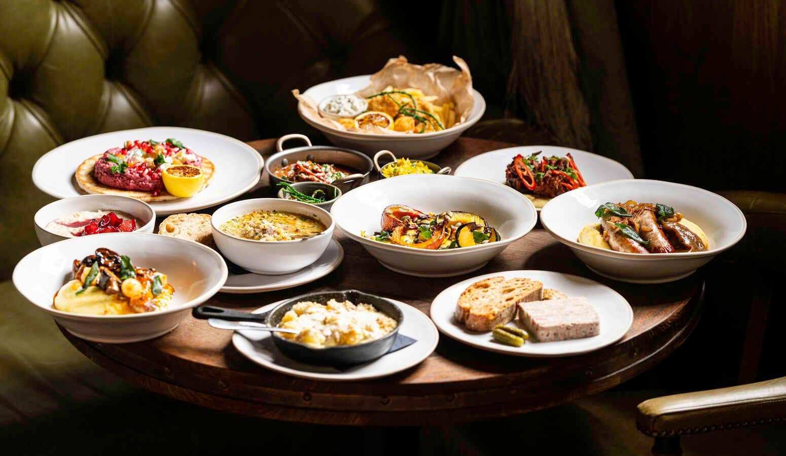 Sharing feast selection at Duke of Clarence, London