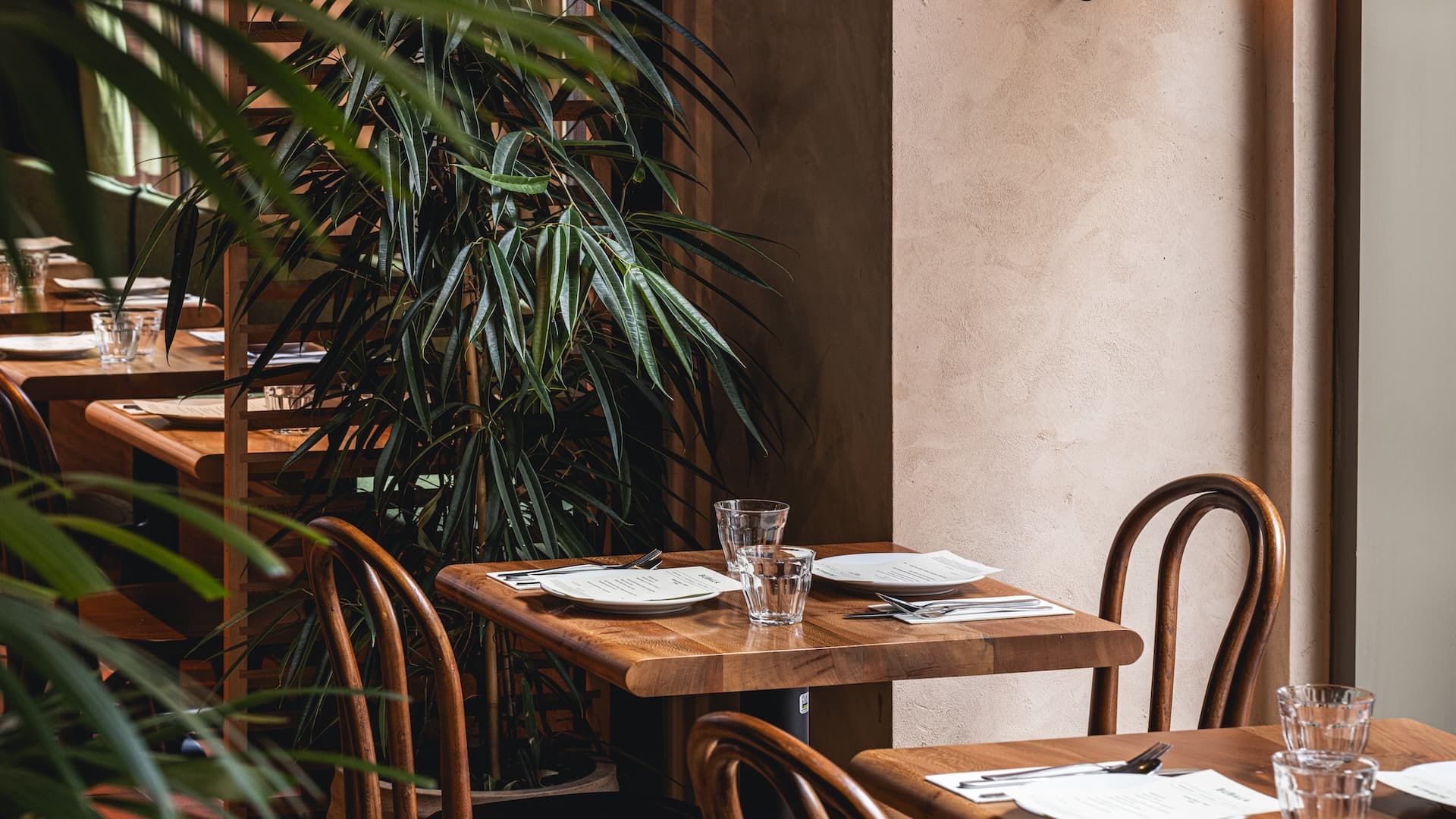 Table setting with natural light at Bubala King's Cross, London