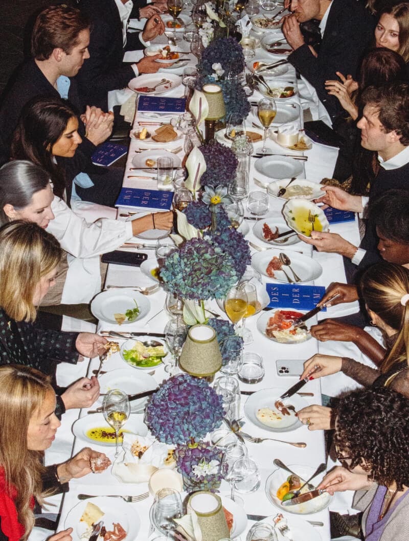 Private dining table setting at Pollini at Ladbroke Hall, London
