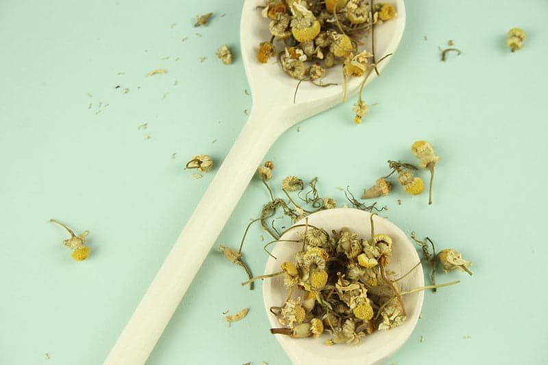 Chamomile tea ingredients at Camden Tea Bar, London