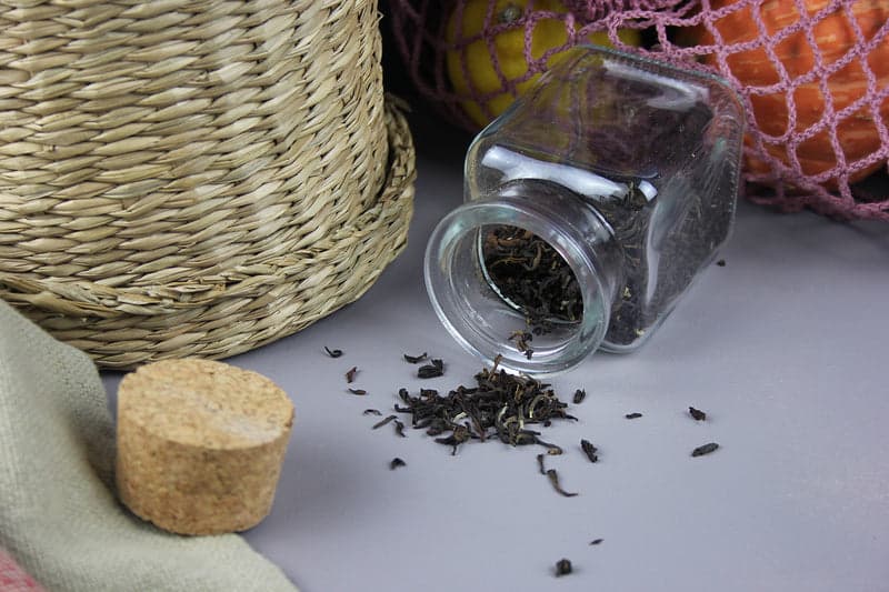 Loose leaf tea display at Camden Tea Bar, London