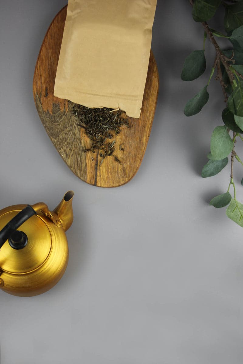 Tea preparation flatlay at Camden Tea Bar, London