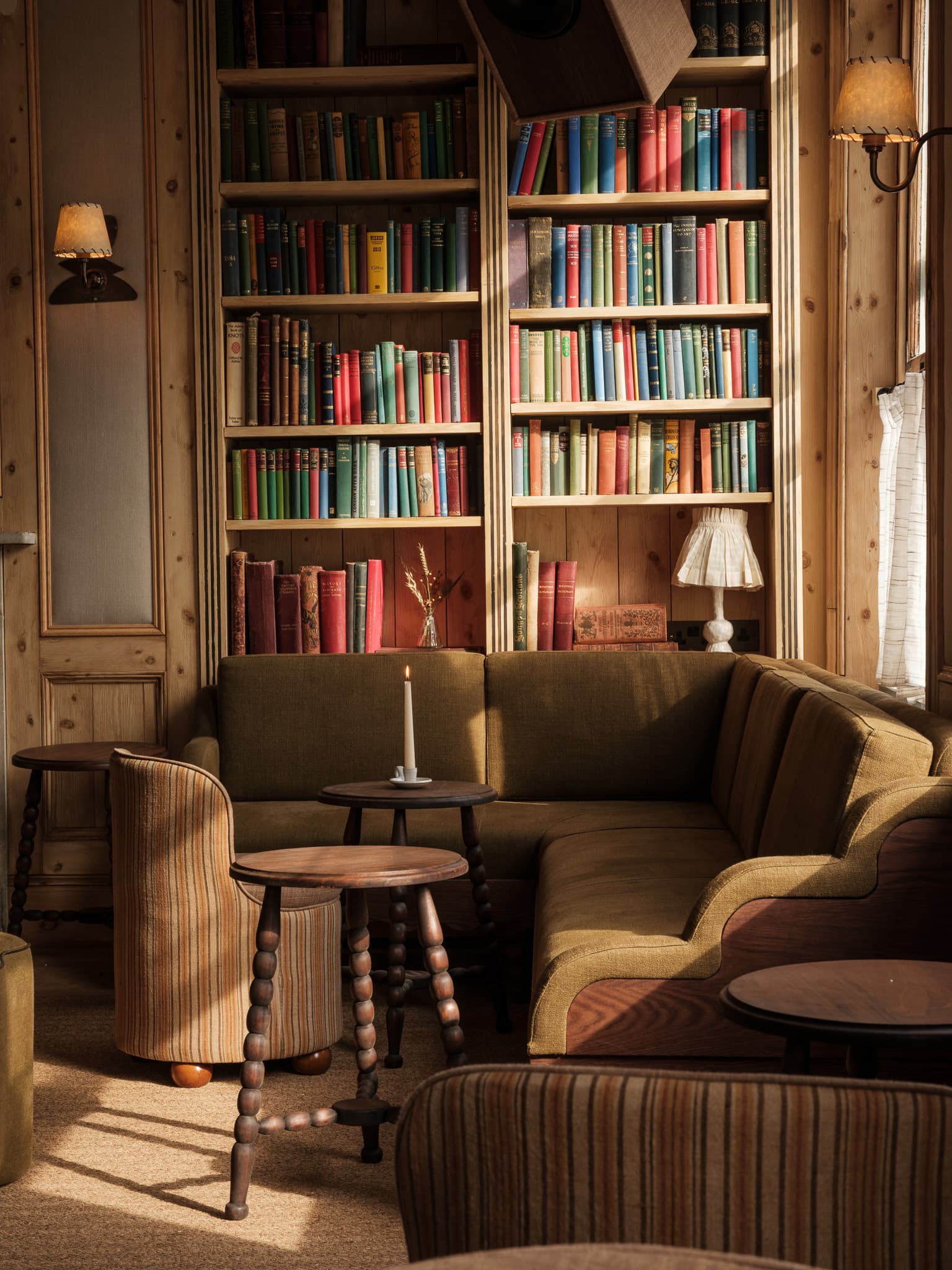 Library lounge seating at The Hero, Maida Vale, London