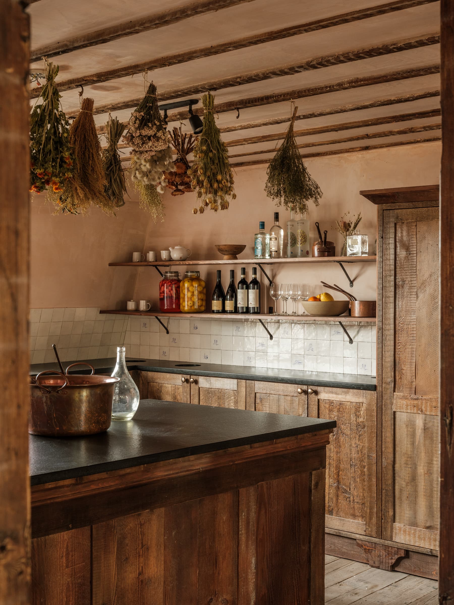 Rustic kitchen area at The Hero, Maida Vale, London