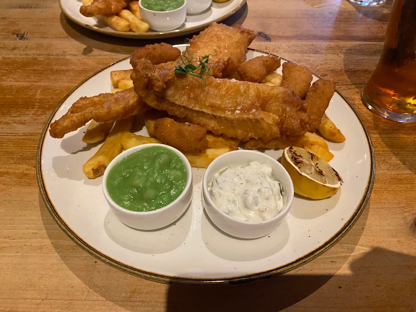 Fish and chips at The Elephant And Castle, London