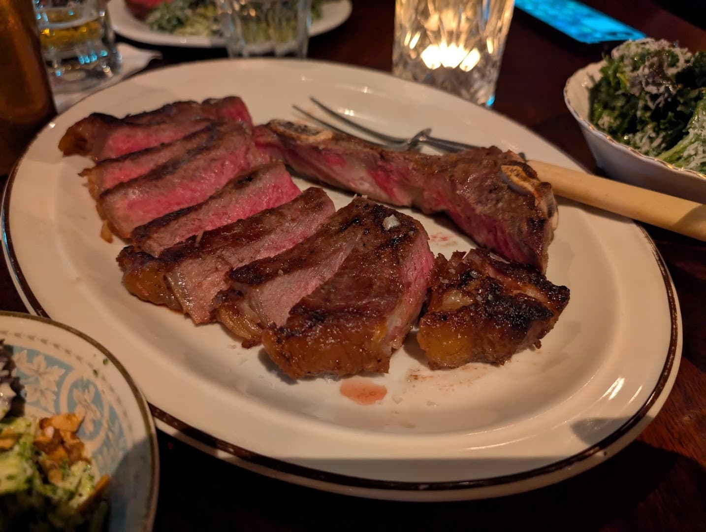 Sliced steak platter at Blacklock Canary Wharf, London