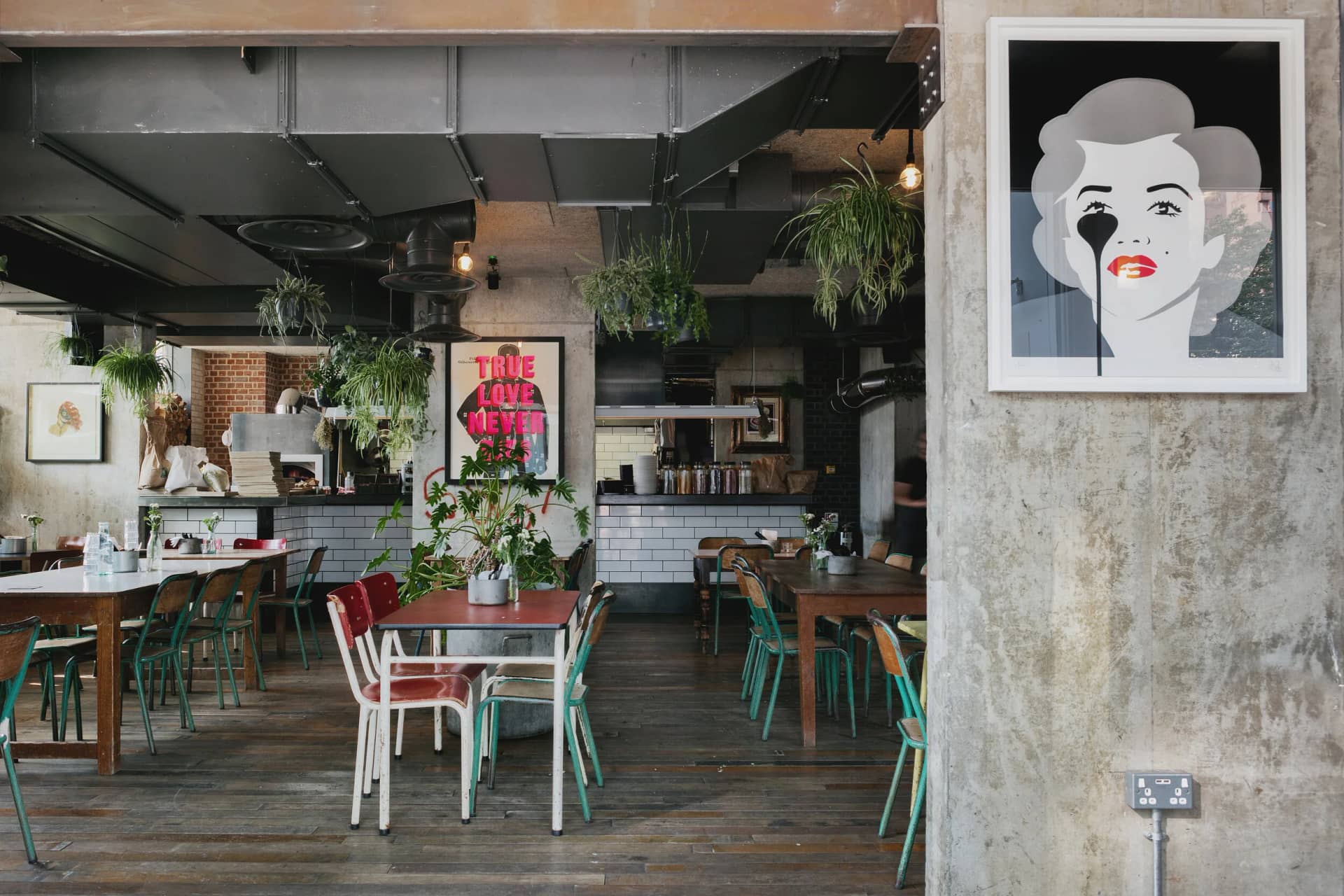Industrial dining area at Heist Bank, London