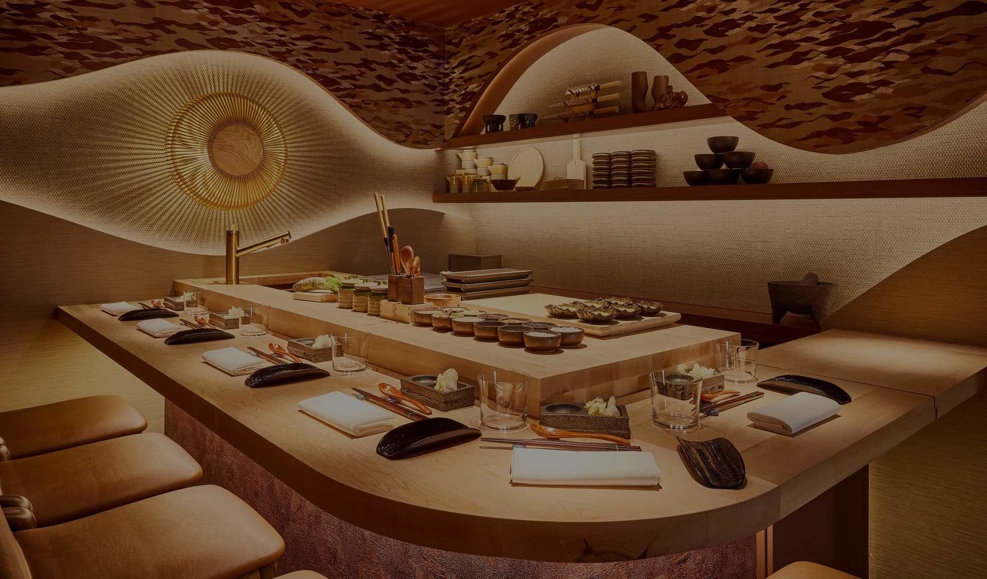 Sushi counter seating at Los Mochis Notting Hill, London