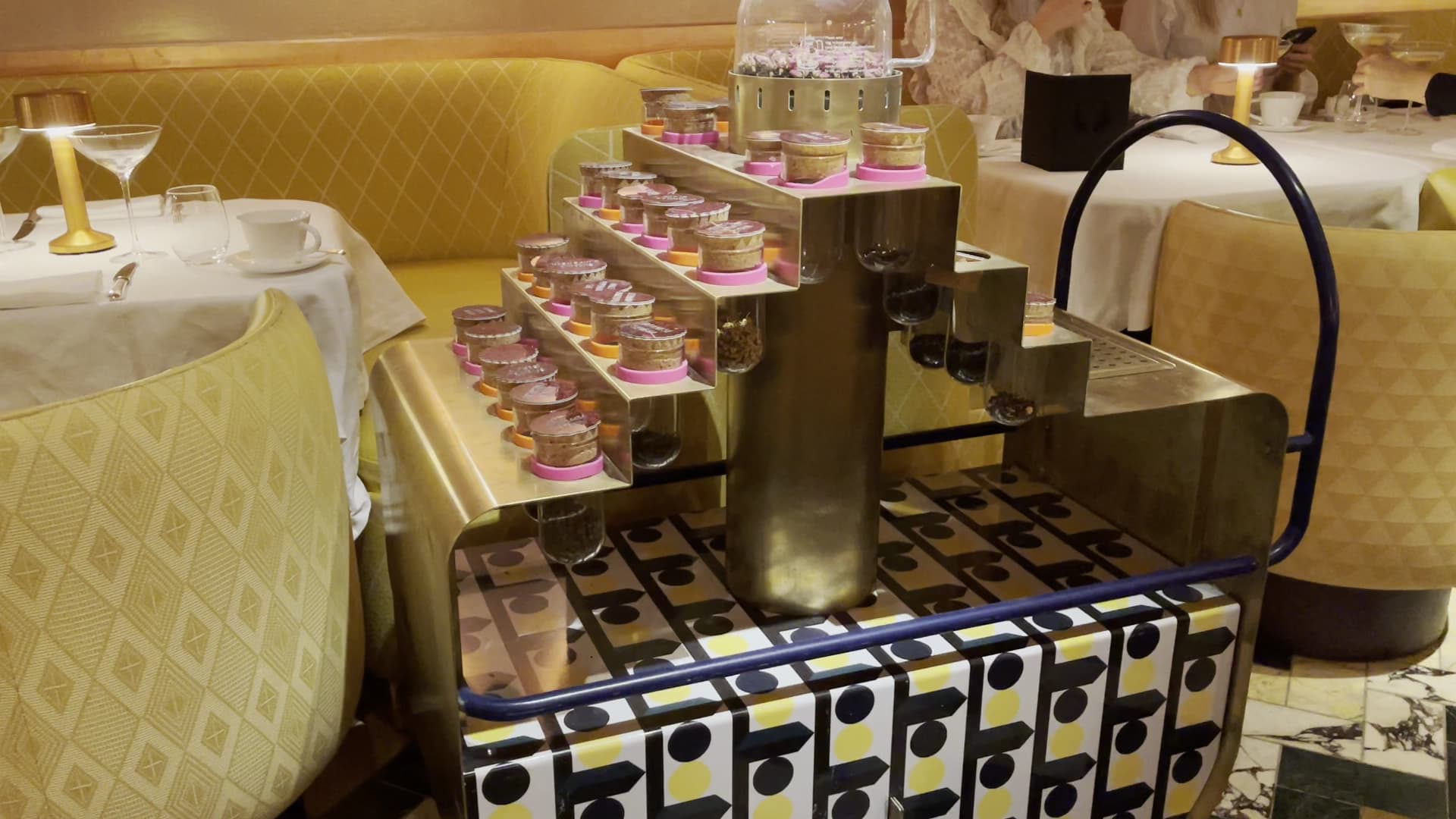 Afternoon tea trolley at sketch, Mayfair, London