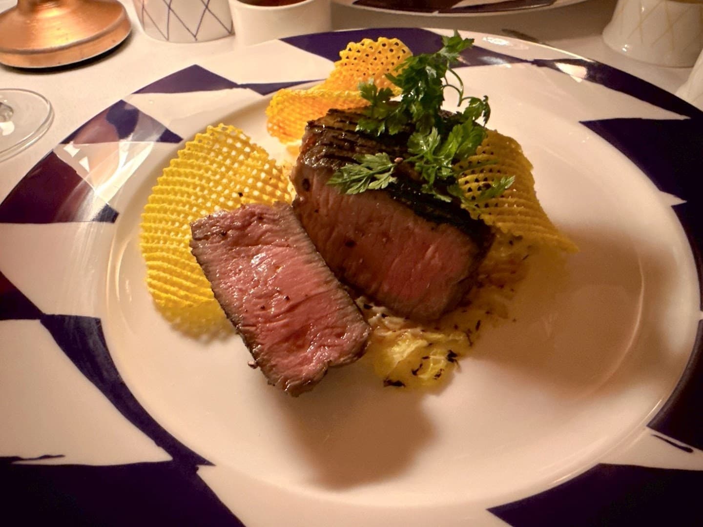 Beef steak dish at sketch, London