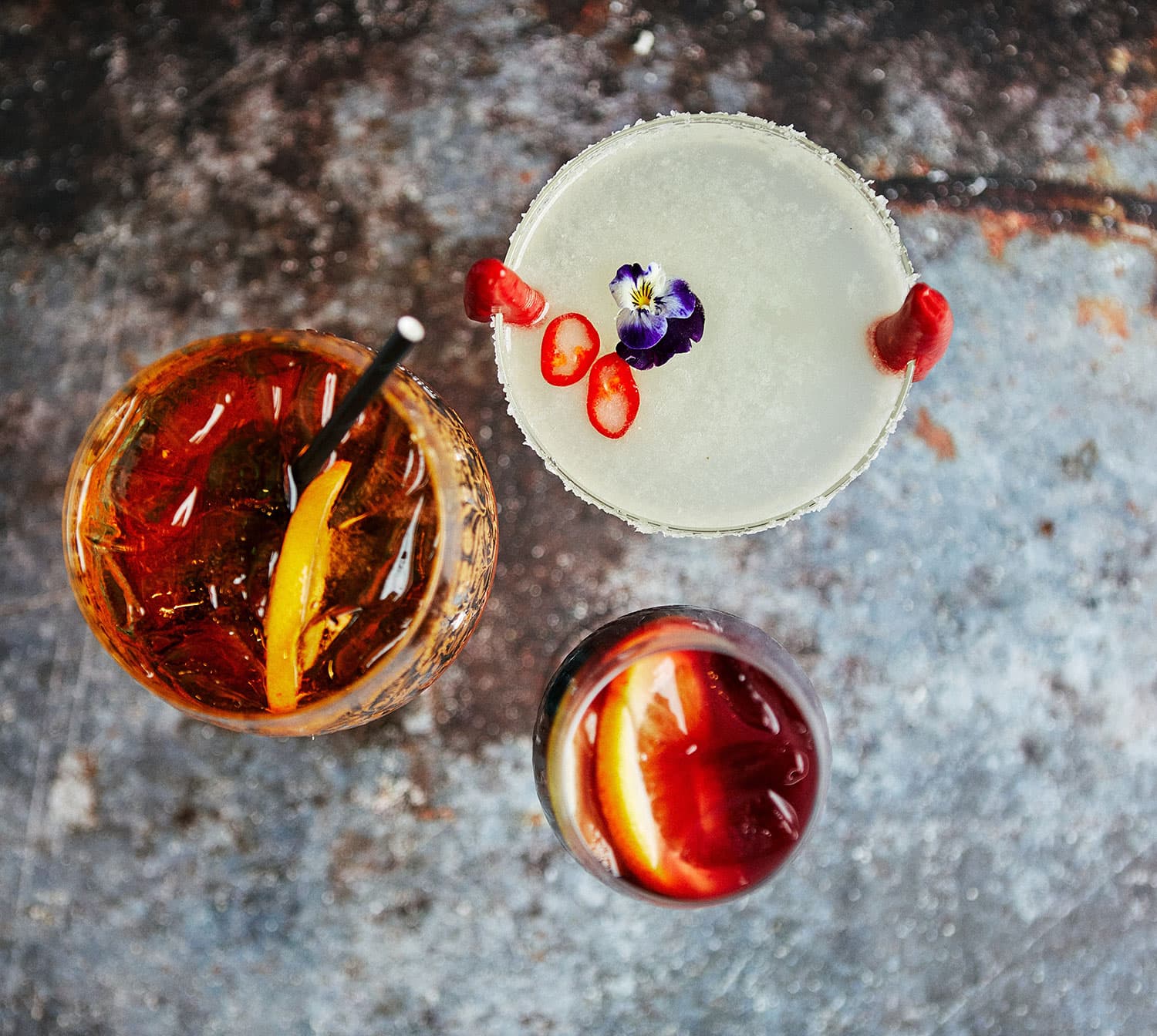 Cocktail selection at El Ganso Cafe, London