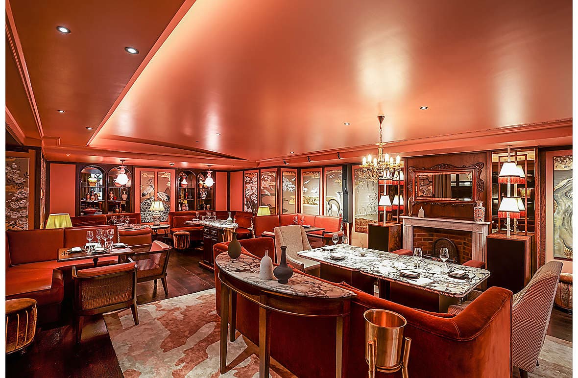 Luxurious main dining room at The Aubrey, London
