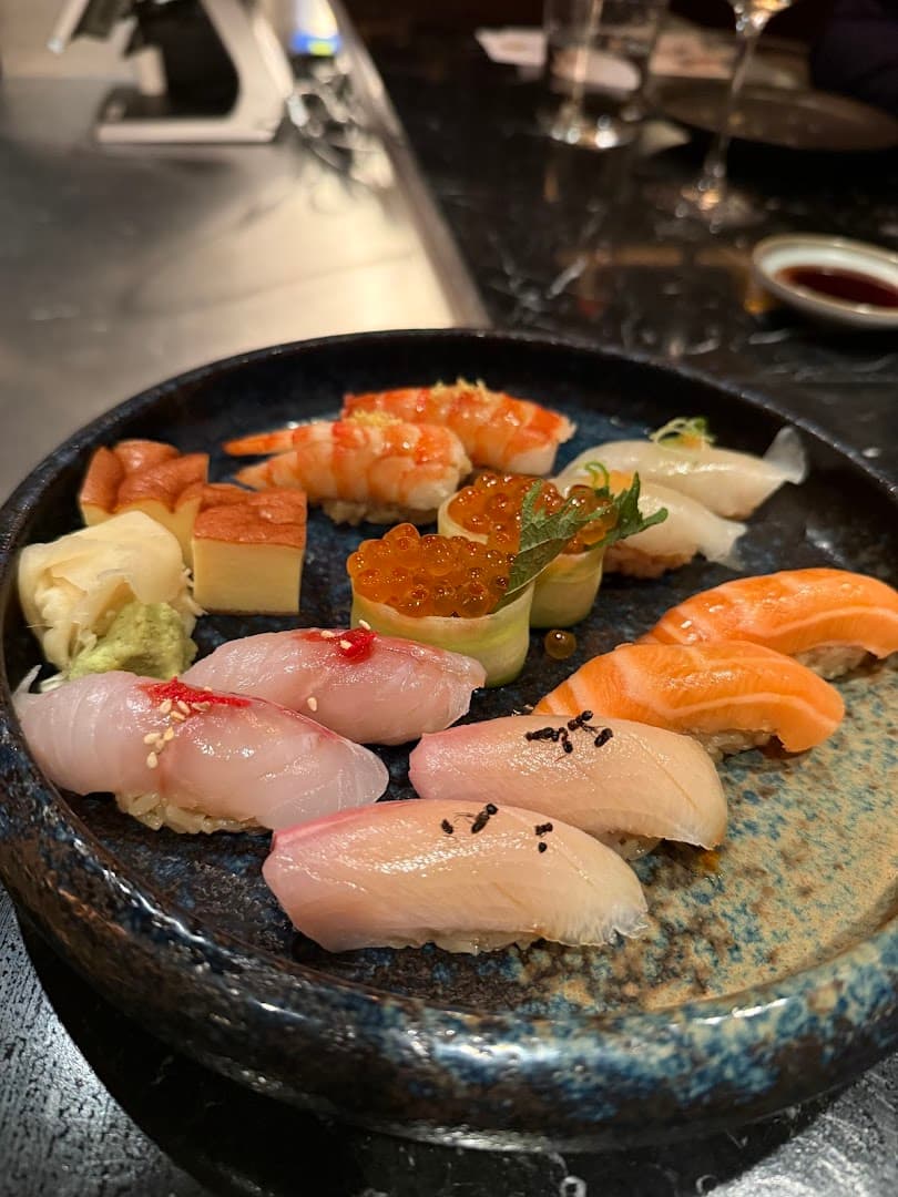 Premium sushi platter at The Aubrey, London