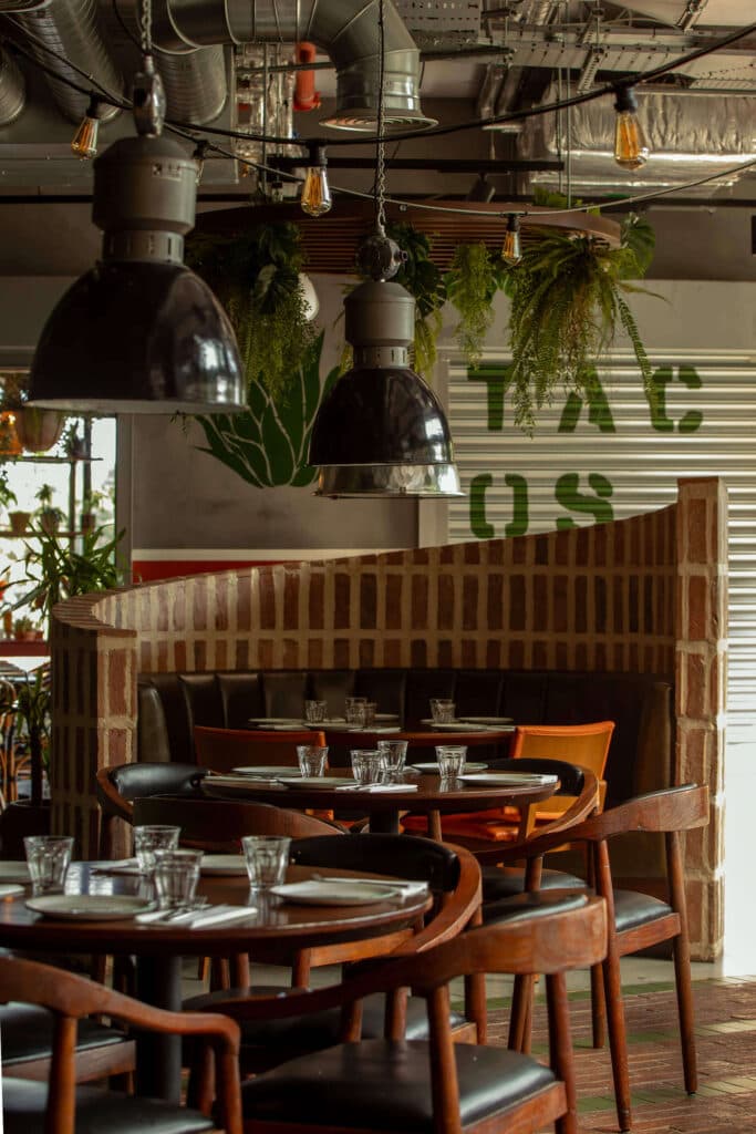 Industrial dining area at El Pastor King's Cross, London