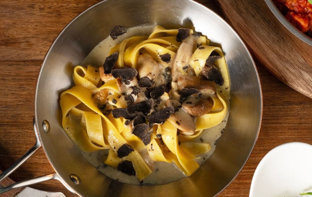 Fresh pappardelle with truffle at Osteria Fiorentina, London