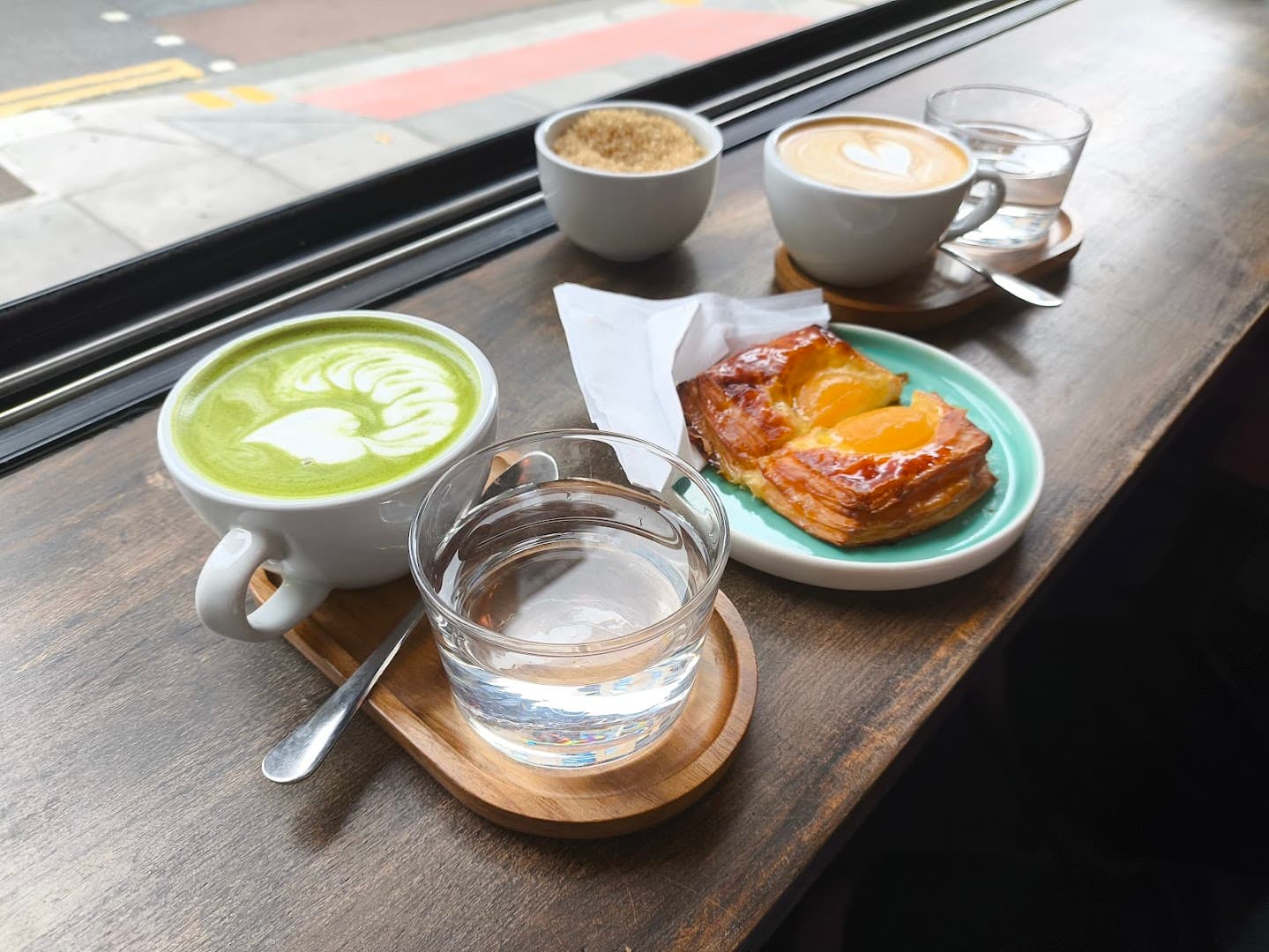 Coffee and pastry selection at Wildcard, London