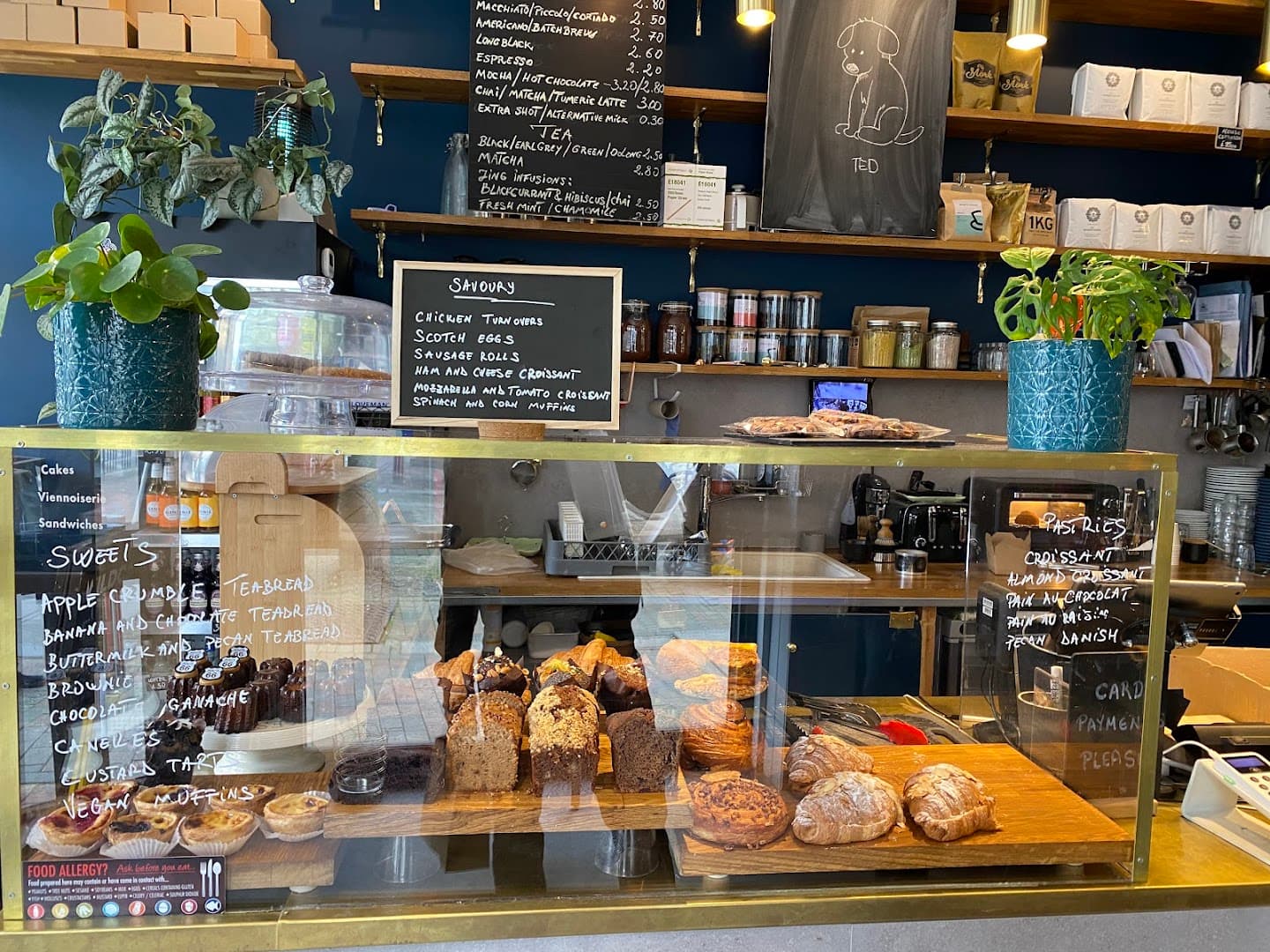 Counter display and menu boards at Wildcard, London