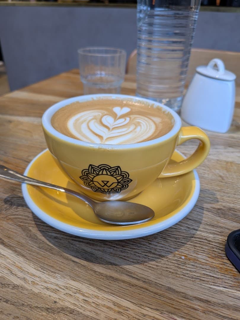 Latte art table setting at Wildcard, London