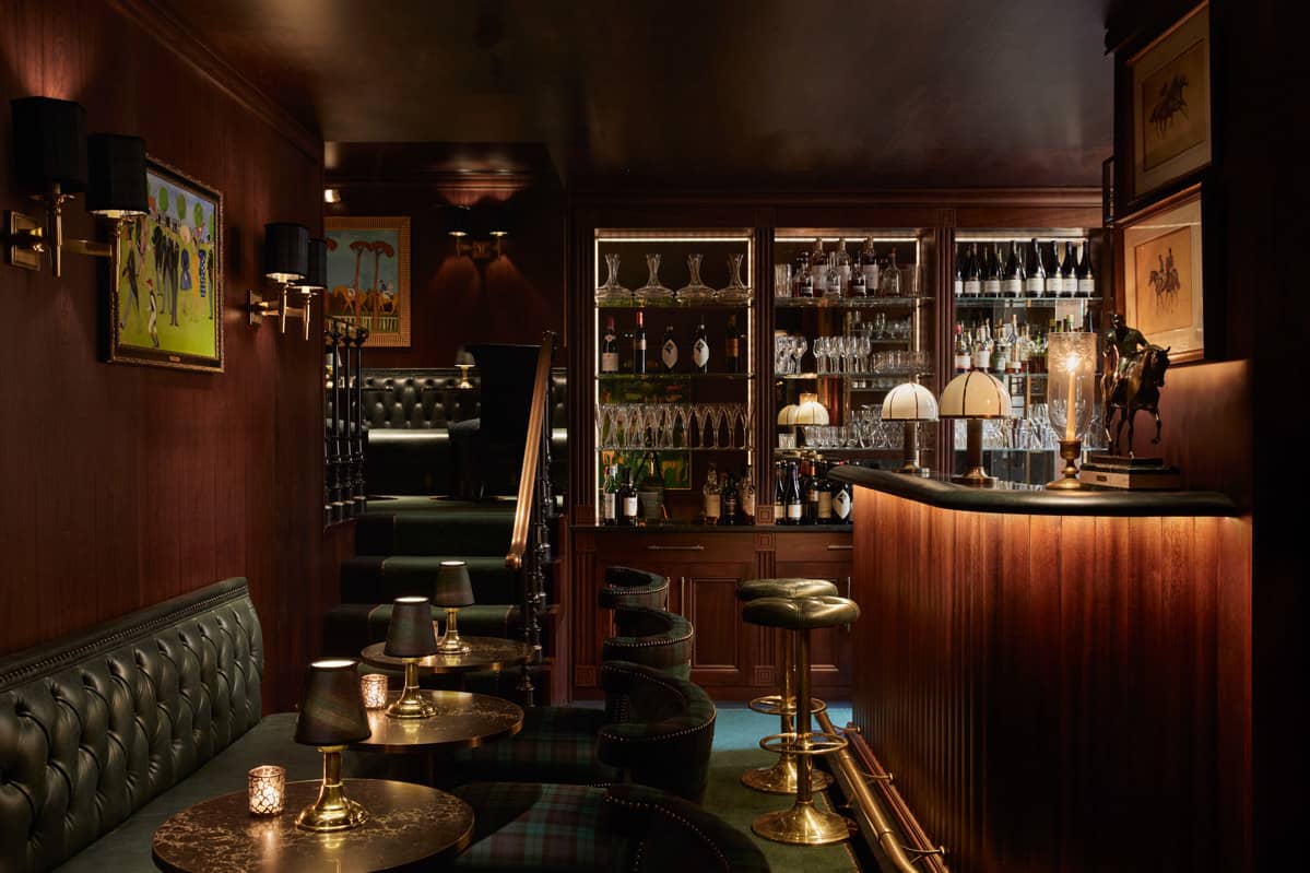 Sophisticated bar area at Stables Bar, London