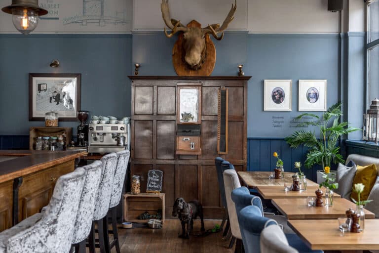 Main dining area at Coopers Arms, London