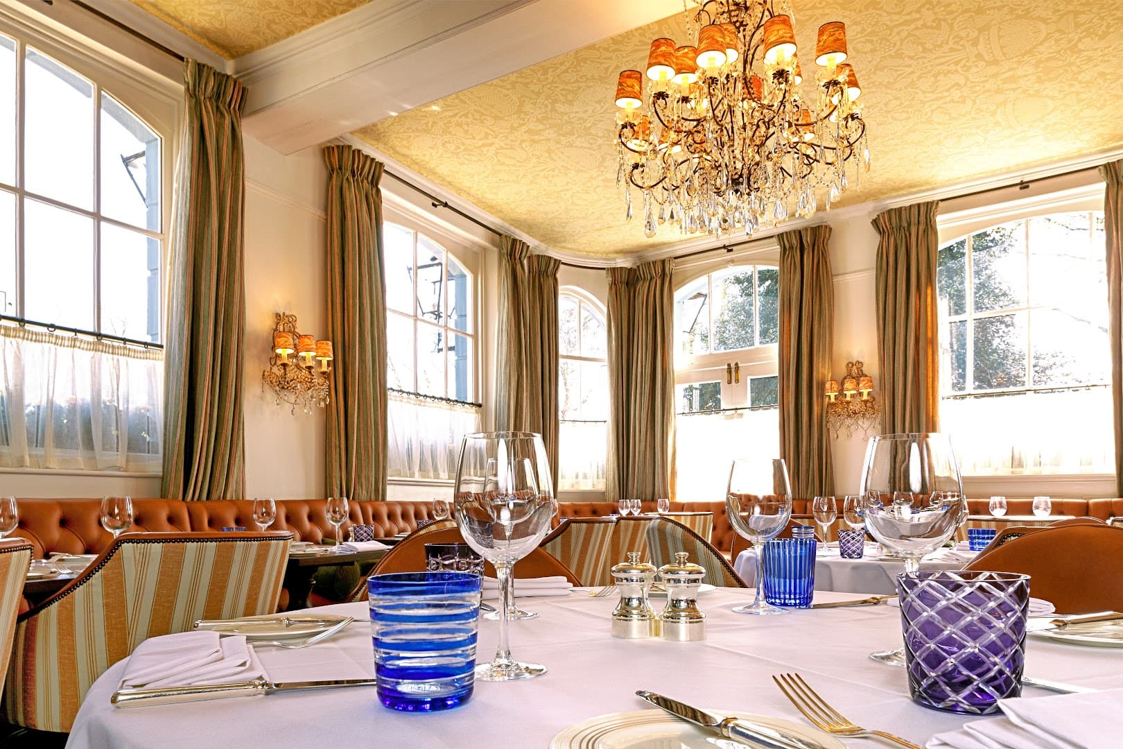 Elegant table setting at No. Fifty Cheyne, London