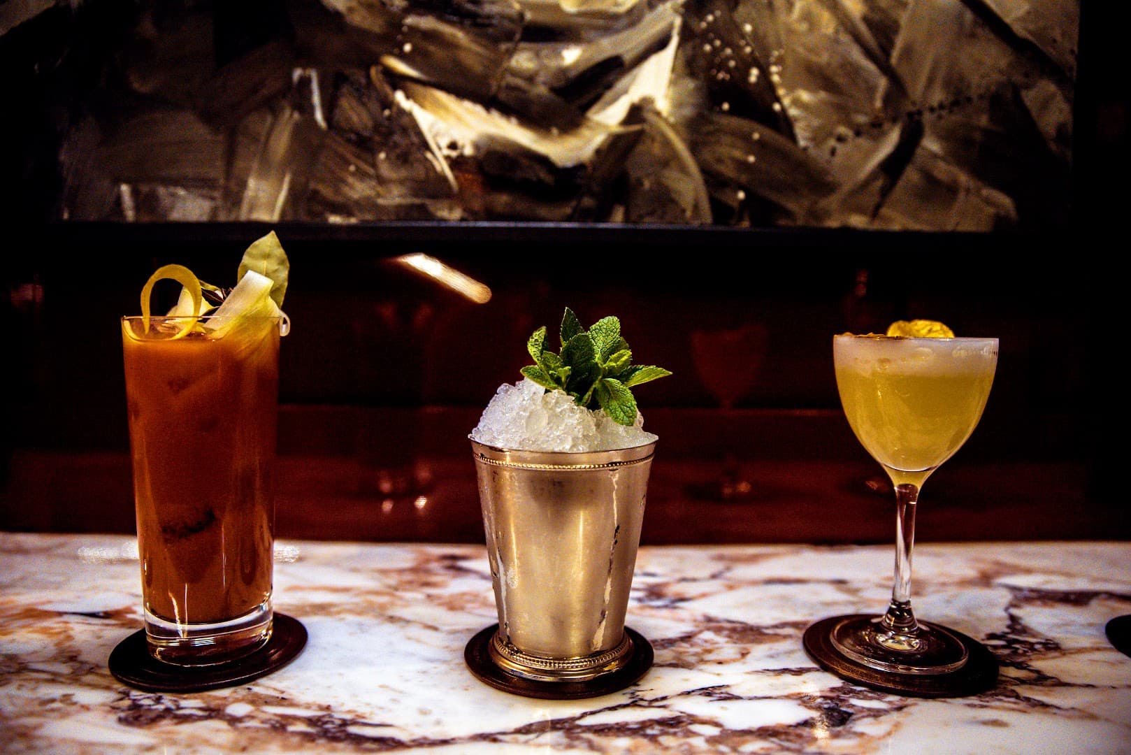 Signature cocktails at No. Fifty Cheyne, London