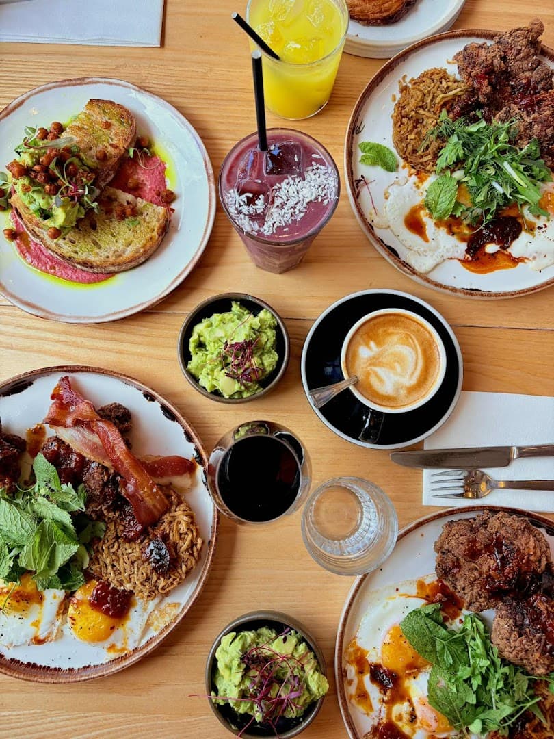 Brunch spread at Brother Marcus South Kensington, London