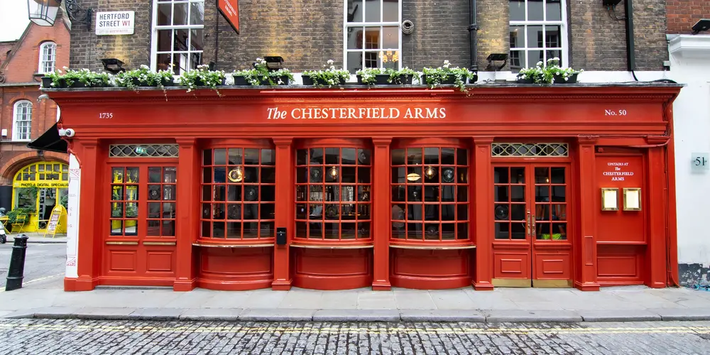 Front facade at Chesterfield Arms, London