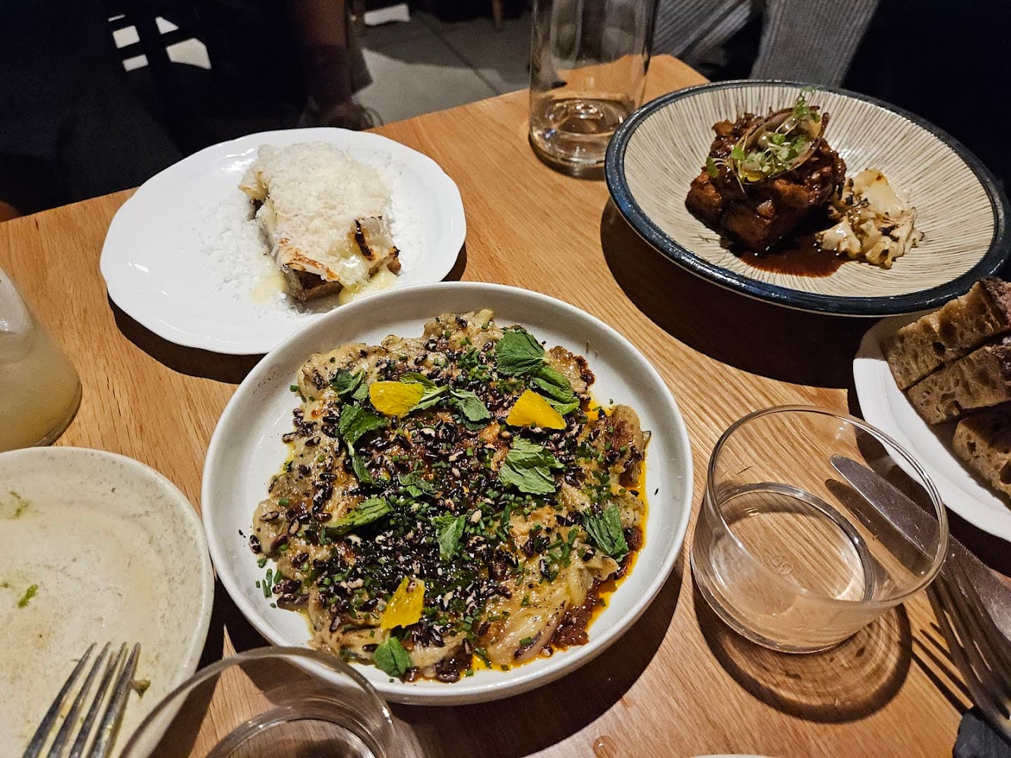 Vegan sharing dishes at Tendril - A (mostly) Vegan Kitchen & Bar, London