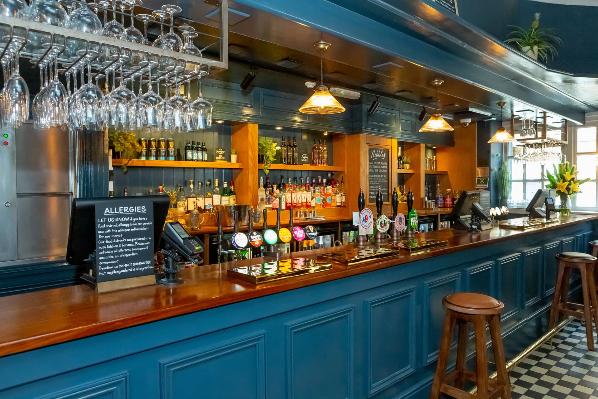 Bar area at The Pineapple, London
