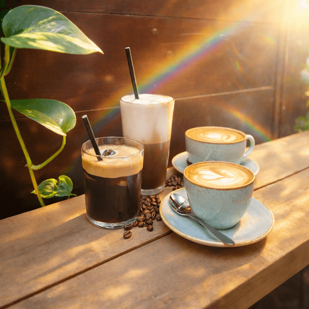 Speciality coffee drinks at Coffee Matters, London