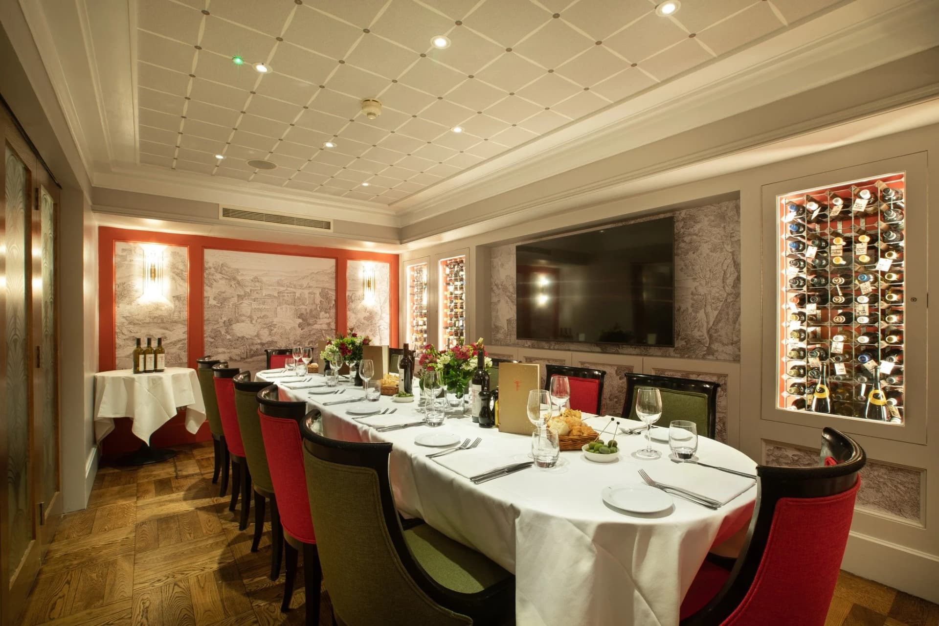 Private dining room at Franco's, London