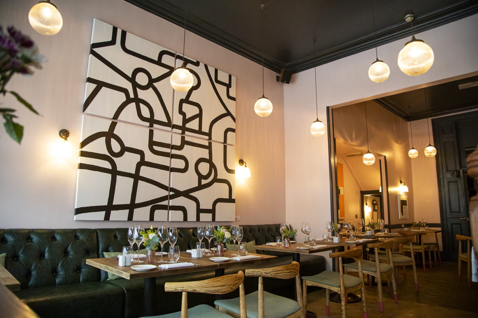 Main dining room at Home Kitchen Primrose Hill, London