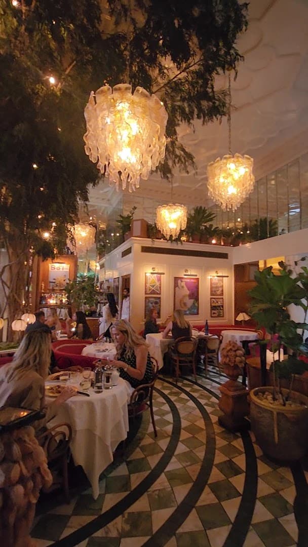 Atrium dining area at Jacuzzi, London