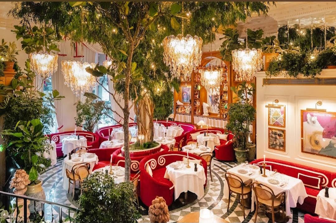 Botanical dining room at Jacuzzi, London