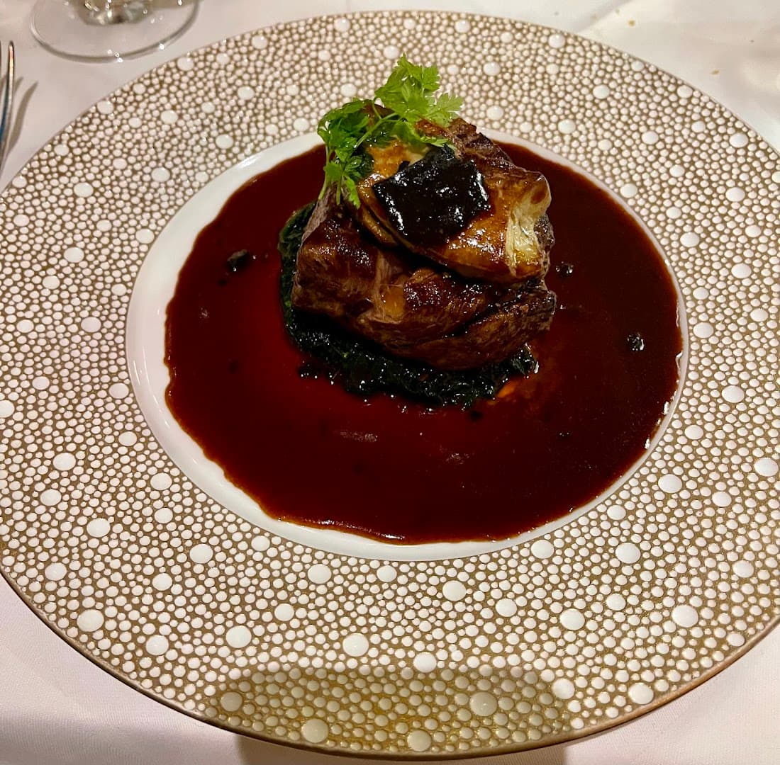 Foie gras dish at L'Escargot Restaurant, London