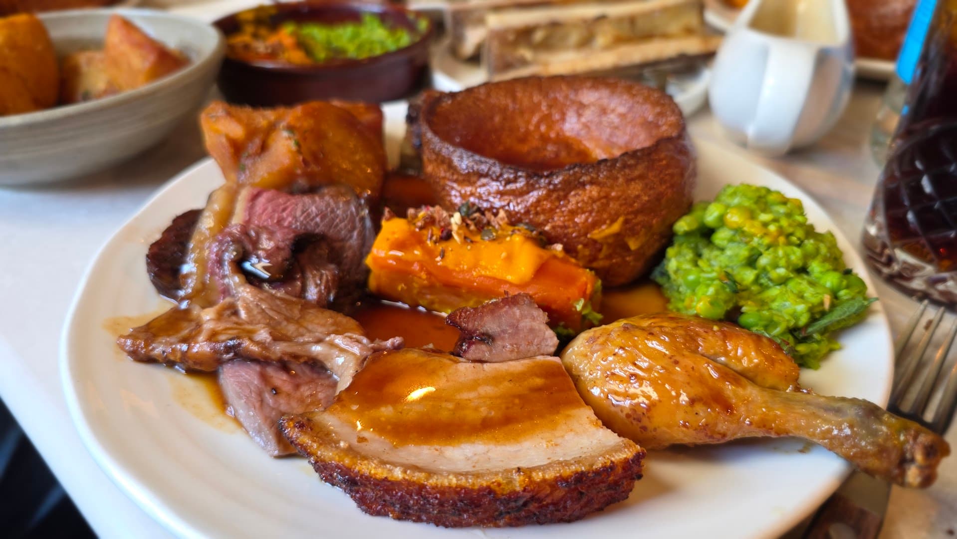 Sunday roast platter at Lore of the Land, London
