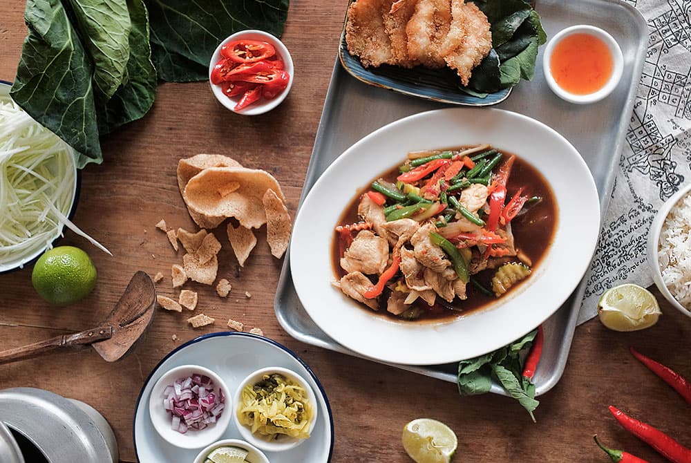 Vietnamese noodle soup spread at Mc & Sons Borough, London