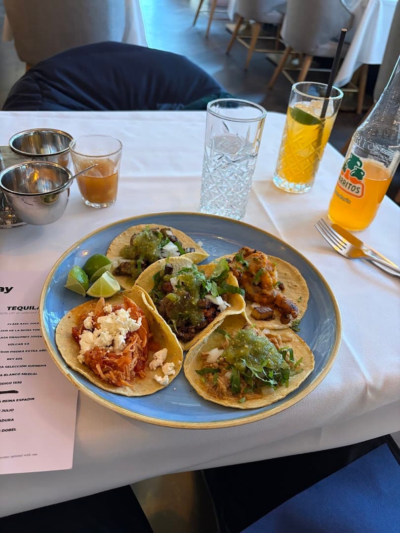 Tacos platter at Mestizo Chelsea: Mexican Restaurant & Margarita Bar, London