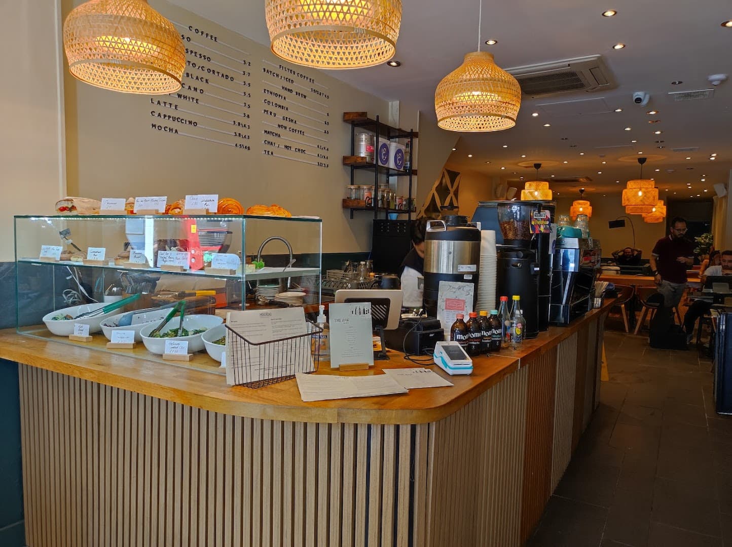 Coffee counter and service area at Morr, London