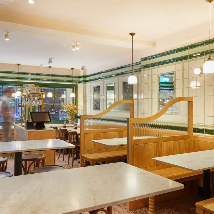 Dining room booths at Mother Mash, Covent Garden, London