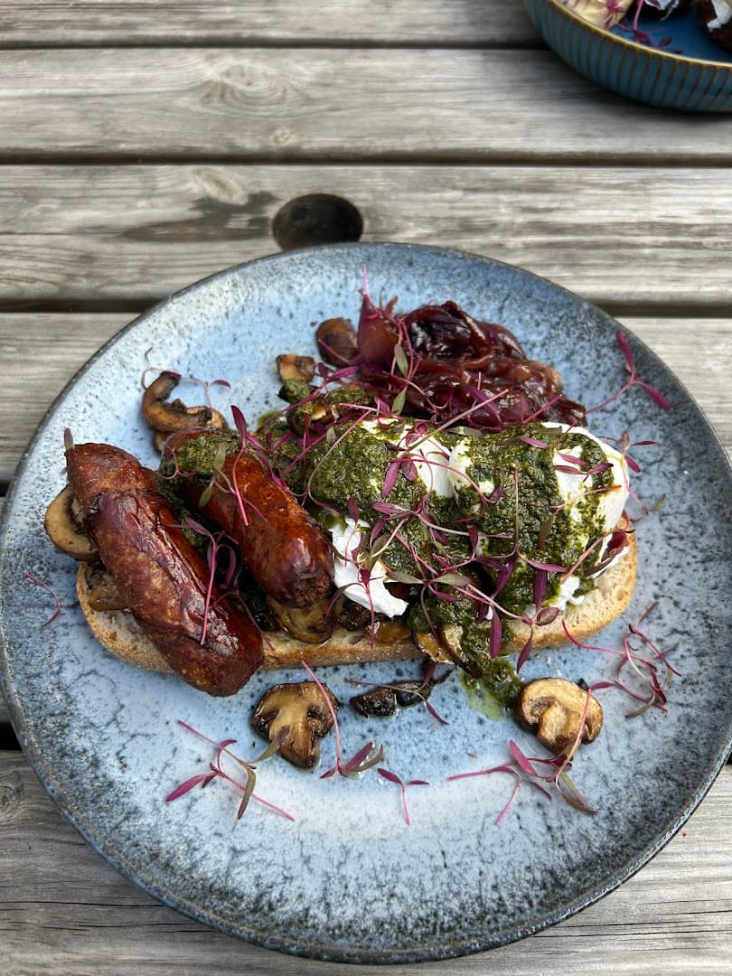 Mushroom toast dish at Mud, London