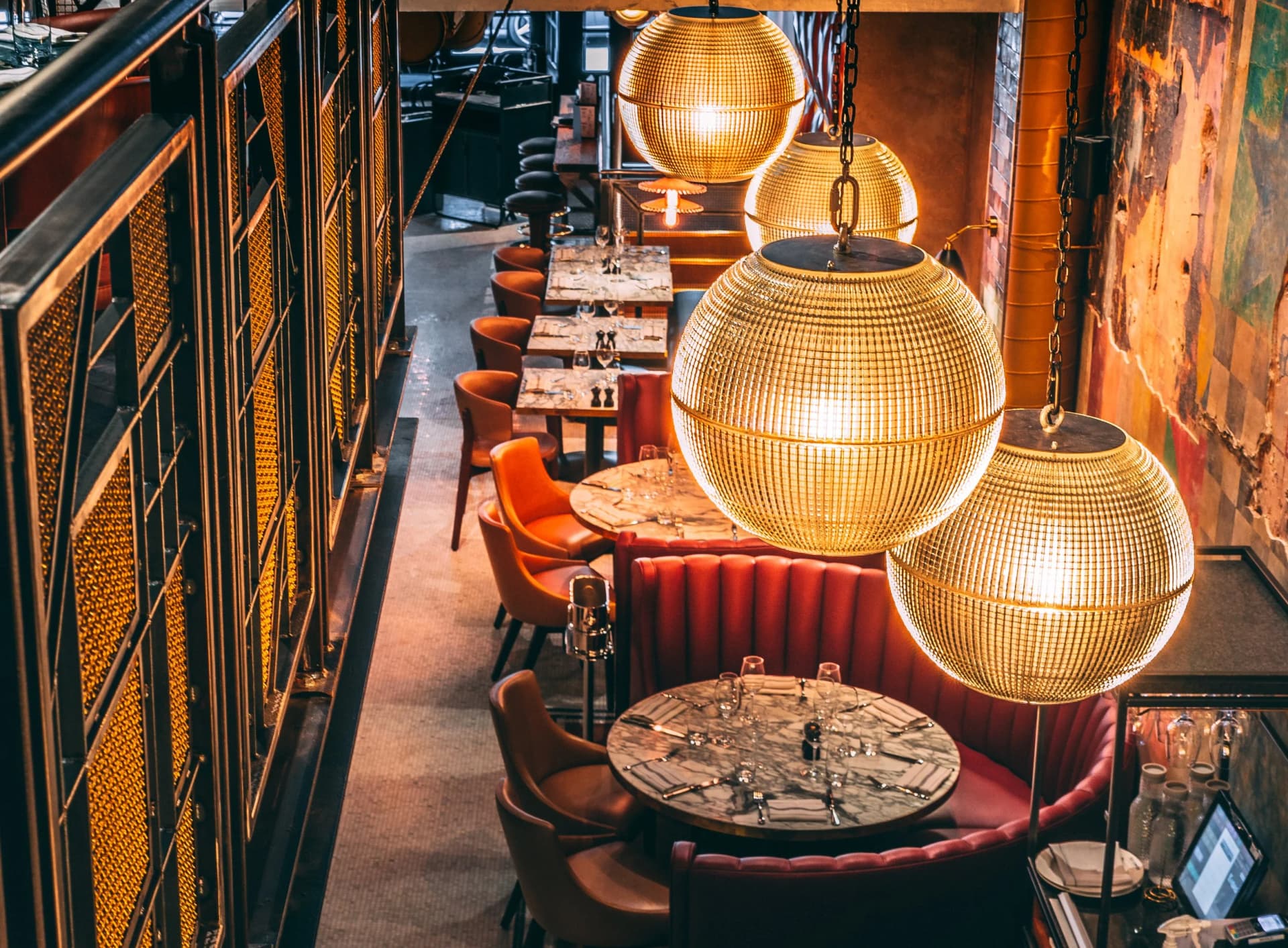Mezzanine dining area at Old Compton Brasserie, London