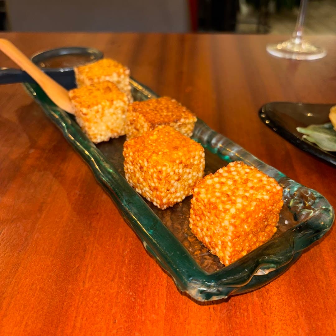 Crispy tofu cubes at Paladar, London
