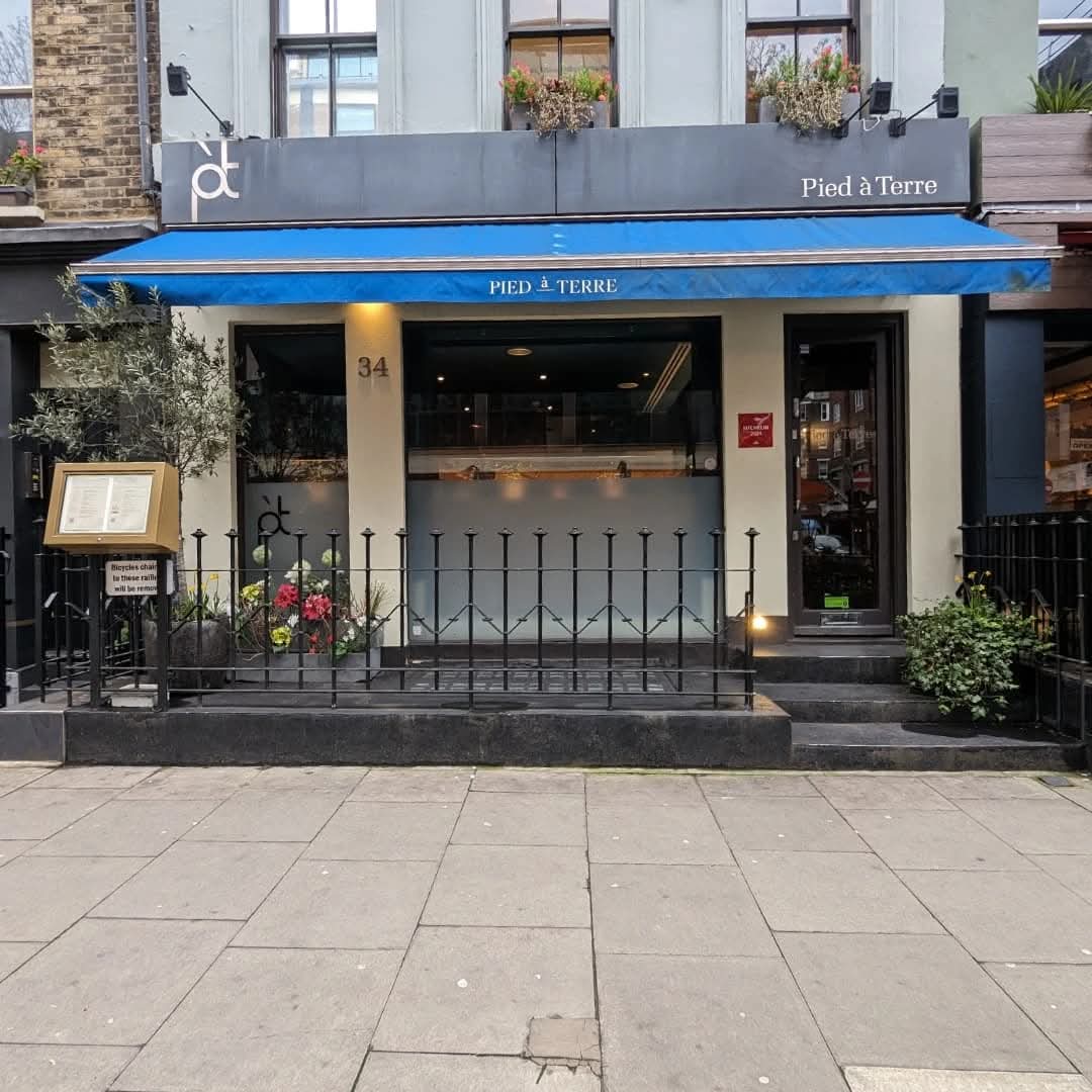 Front facade at Pied à Terre, London
