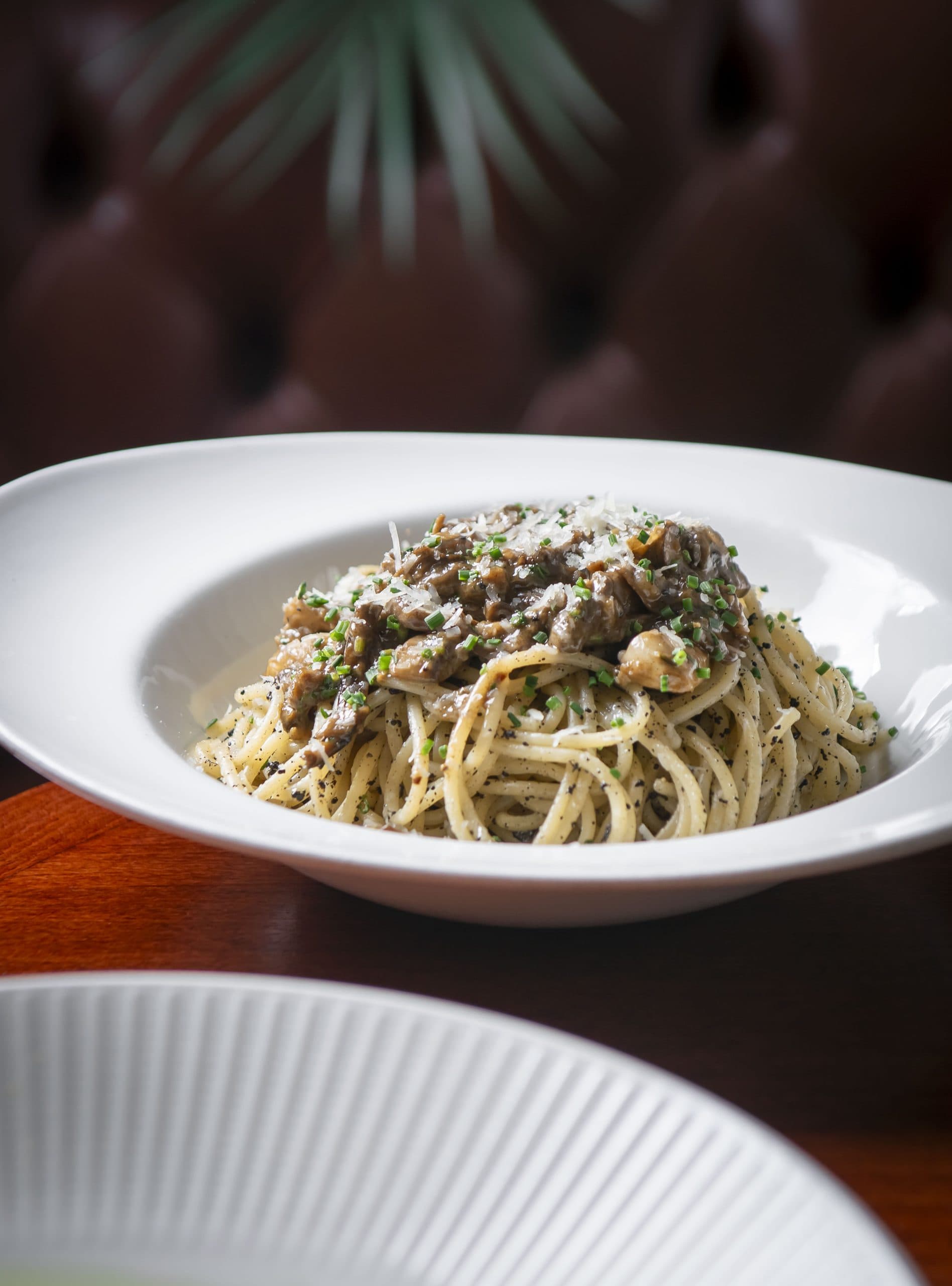 Pasta with mushrooms at Restaurant 45 St Martins Lane, London