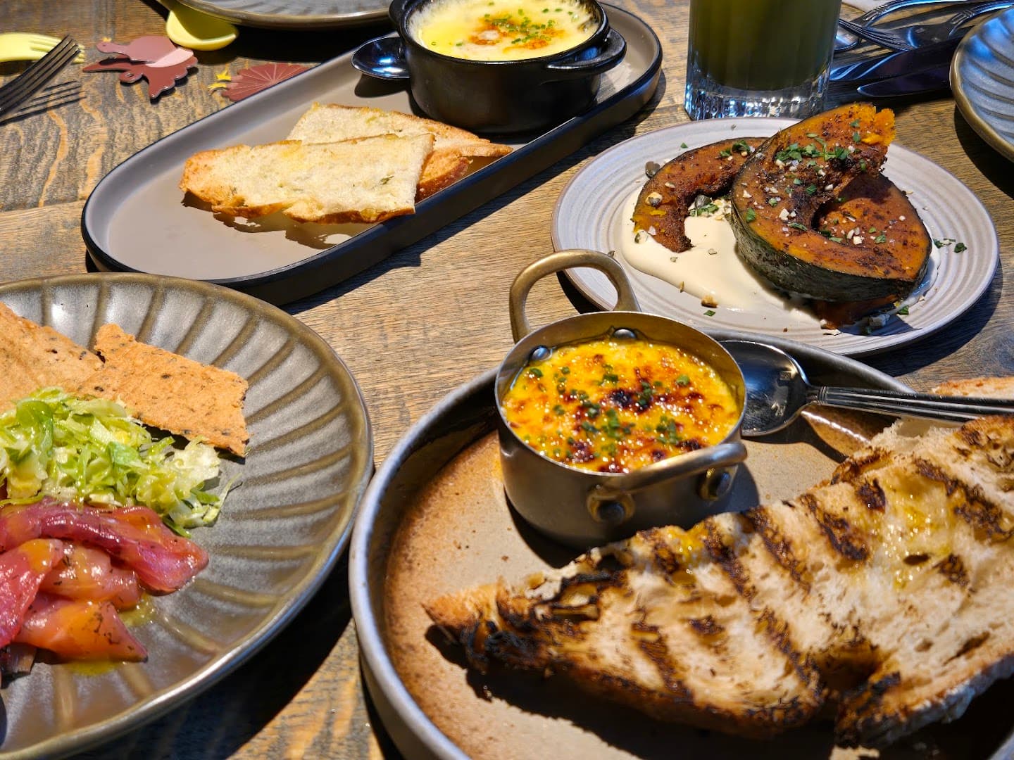 Sharing plates and flatbread at Riding House Bloomsbury, London