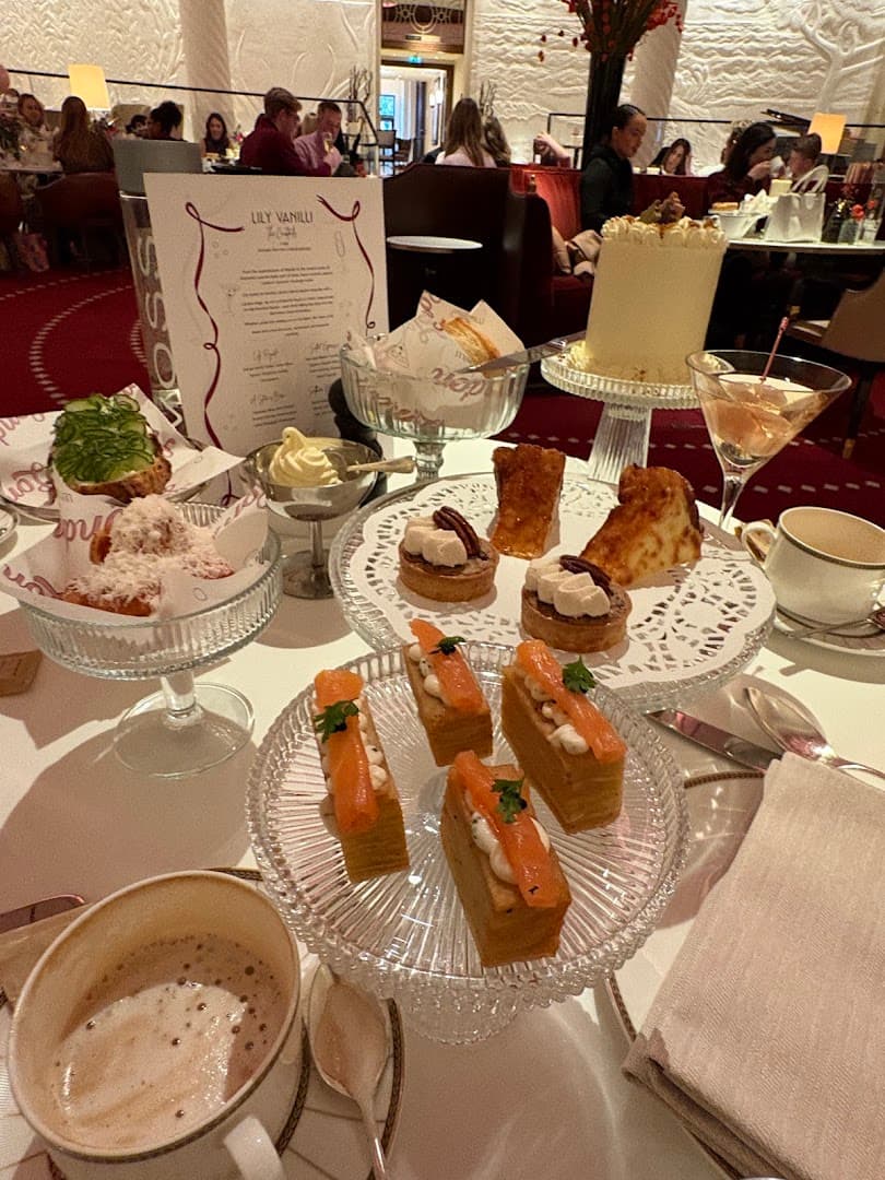 Afternoon tea service at Rotunda Bar & Lounge, London