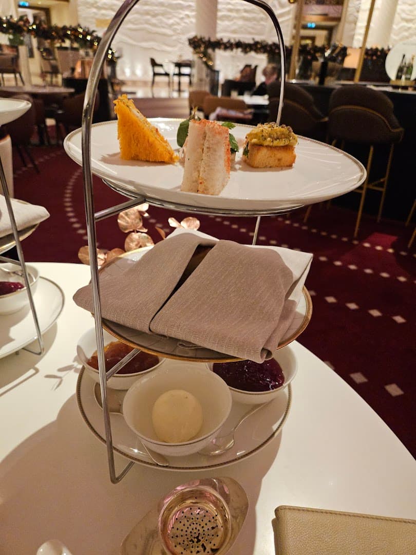 Afternoon tea service at Rotunda Bar & Lounge, London
