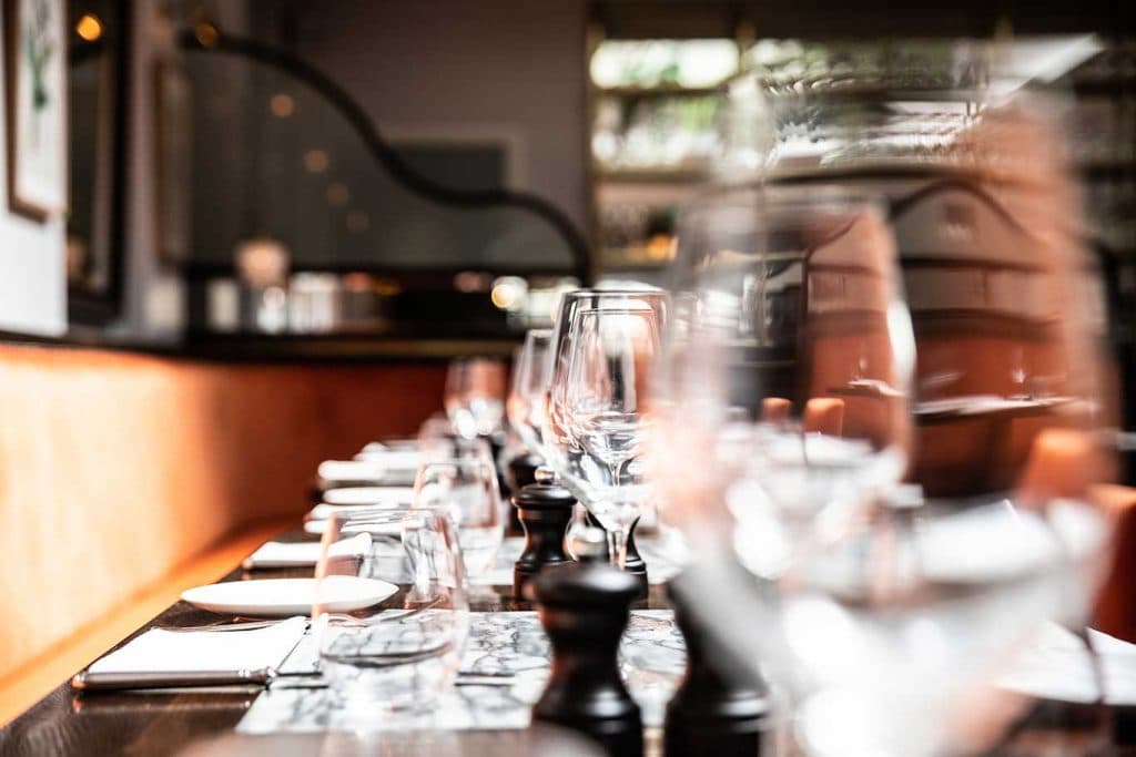 Elegant table setting at Saint Jacques, London